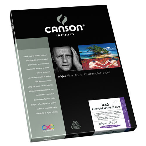 Canson Infinity Rag Photographique Duo 220gsm - 25 Sheets - A2/ 25 Sheets