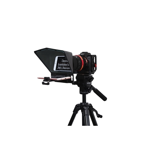 Desview T2 Broadcast Teleprompter compatible with smartphone, tablet for Mirrorless and DSLR shooting