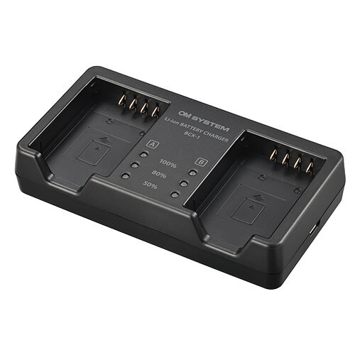 OM SYSTEM BCX-1 Dual Battery Charger for BLX-1 Batteries