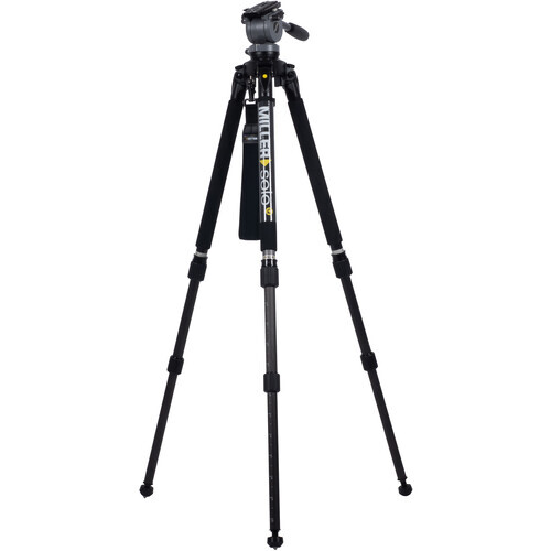 Miller DS-10 DV Fluid Head and Solo Aluminium Tripod with Pan Handle and Bag