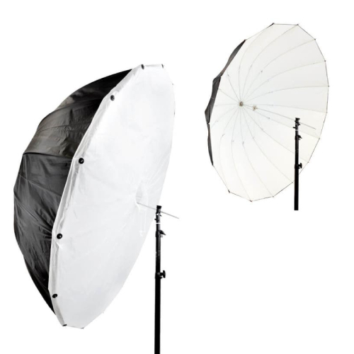 Xlite Deep Parabolic Black / White Umbrella 130cm