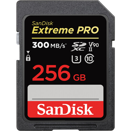 SanDisk Extreme Pro 256GB SDXC UHS-II 300MB/s Memory Card - V90