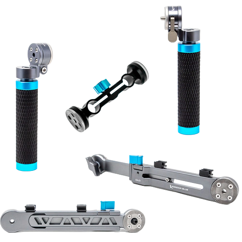 Kondor Blue Rosette Arms, Grips & Clamp Bundle Grey