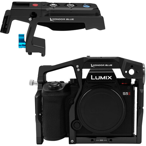 Kondor Blue Panasonic Lumix S5II/X Cage with Top Handle - Black