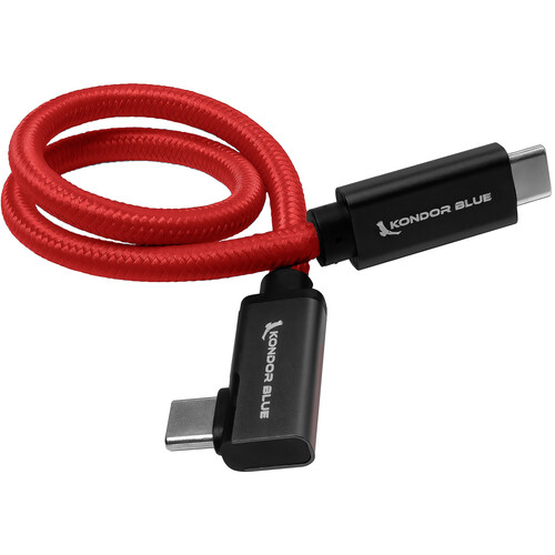 Kondor Blue USB C to USB C Cable for SSD Recording & Charging - 30cm - Cardinal Red