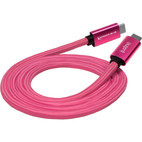 Kondor Blue iJustine Thunderbolt 4 USB 4.0 Type C Cable - 91.4cm - Pink