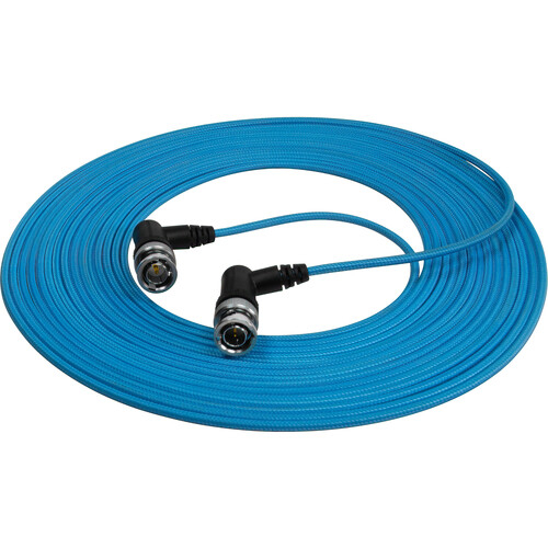 Kondor Blue 7.6m Ultra Thin 6G SDI Right Angle BNC Video Cable