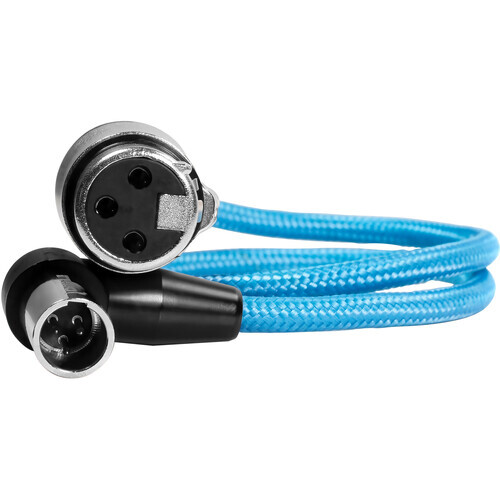 Kondor Blue Right Angle Mini XLR to XLR for BMPCC 6K Pro/ Canon C70 - 43cm - Blue