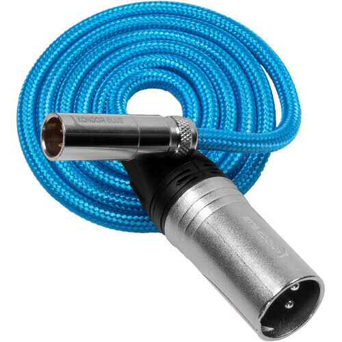 Kondor Blue Mini XLR to XLR Male for BMPCC 6K Pro/C70 Camera Cable - 91cm - Blue