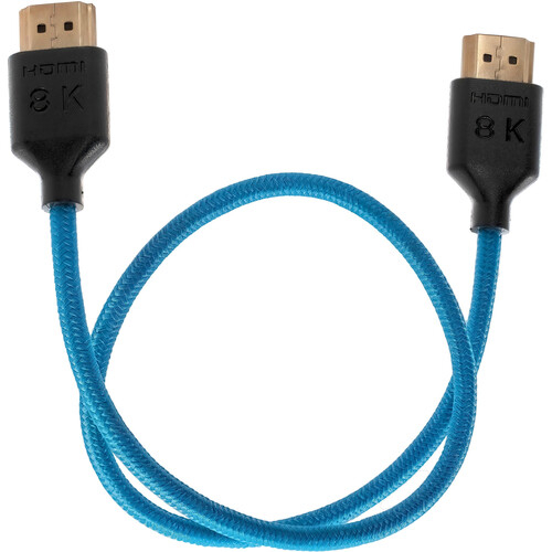 Kondor Blue 8K HDMI 43cm Braided Cable for on Camera Monitors - Blue