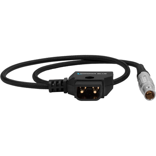 Kondor Blue D-TAP to LEMO 2 Pin 0B Male Power Cable - Straight - Black