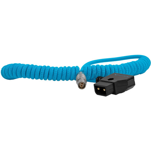 Kondor Blue Coiled D-Tap to Female Lemo 2 Pin For Red Komodo - Blue