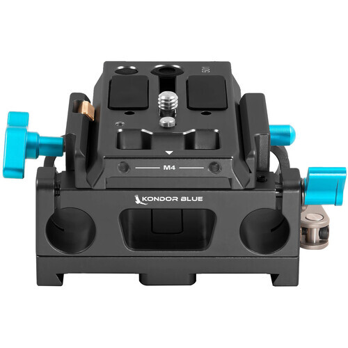 Kondor Blue 15mm LWS Arri/501 Side Loading Baseplate for Red Komodo, BMPCC & Mirrorless - Black