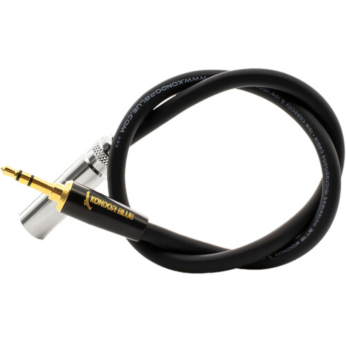 Kondor Blue Mini XLR to 3.5mm Gold Stereo Mini Plug for Lavalier Mics and BMPCC 4K/6K - Black