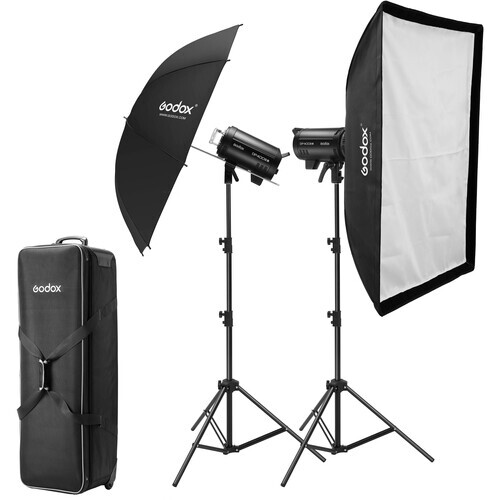 Godox DP400III-V Pro Studio Flash with LED Modeling Lamp - 400Ws, 2-Light Kit