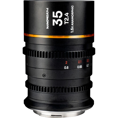 Laowa Nanomorph 35mm T2.4 1.5x S35 Anamorphic Lens - L Mount - Amber Flare