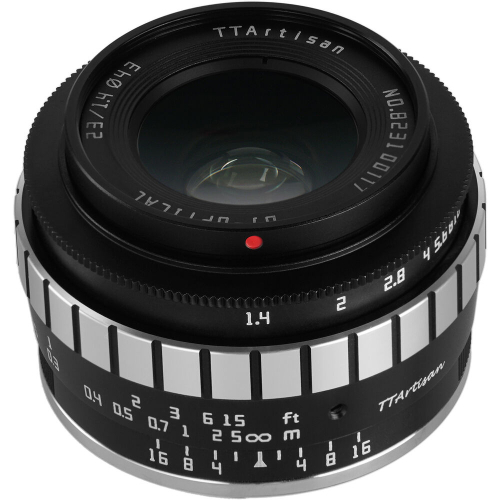 TTArtisan 23mm f/1.4 Lens for Fujifilm X Mount - Black with Silver