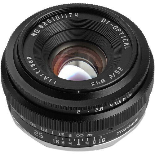 TTArtisan 25mm f/2 Lens for Fujifilm X Mount - Black