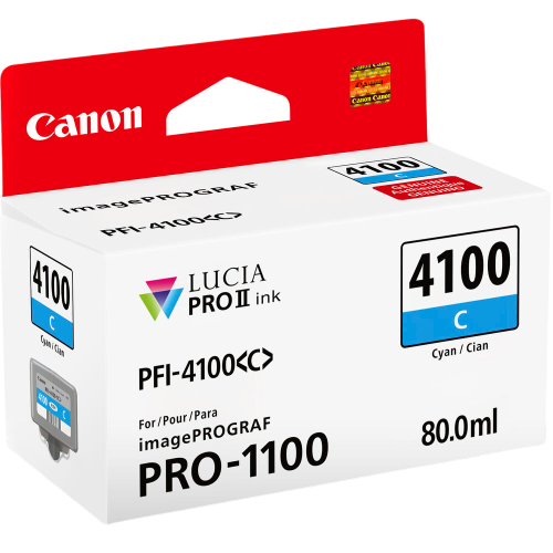 Canon PFI-4100 Cyan Pigment Ink Tank - 80mL