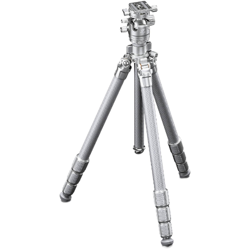 Leofoto LG-284C Silver 4 Section Water Resistant Carbon Fibre Tripod with LH-36R Ball Head