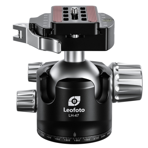 Leofoto LH-47LR 47mm Low Profile Ball Head with LR-60 Quick Release Lever Clamp and QP-70N Plate