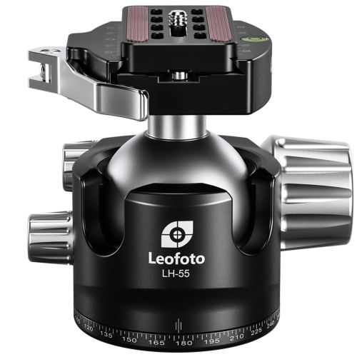 Leofoto LH-55LR 55mm Low Profile Ball Head with LR-70 Quick Release Lever Clamp and QP-70N Plate