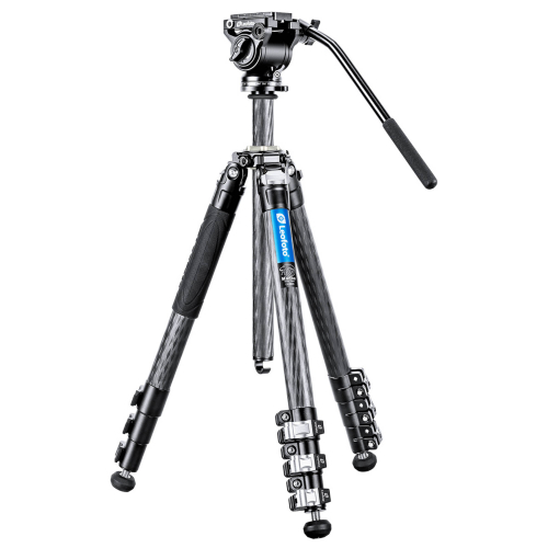 Leofoto LV-284C Manba Video Series Carbon Fibre 4 Section Tripod with BV-5 Video Head