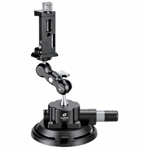 Leofoto SC-02 100mm Suction Cup with PC-90II and 93mm Magic Arm