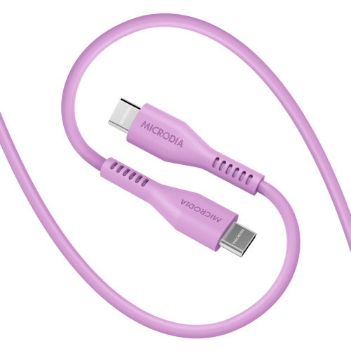 Microdia Fruitywire Liquid Silicon PD60W 1.3m USB-C to USB-C - Lavender