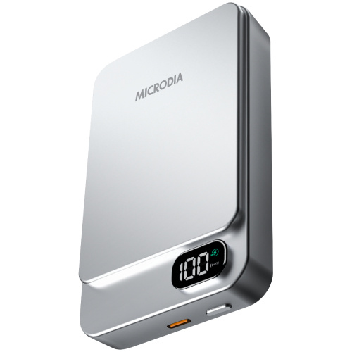 Microdia SnapPower Aluminaire 35W (15W + 20W) Magnetic Power Bank 10,000mAh - Silver