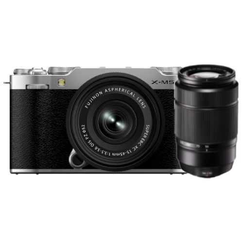 Fujifilm X-M5 with XC 15-45mm and XC 50-230mm Kit - Silver