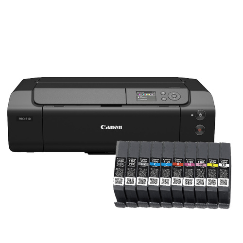 Canon Pro 310 Printer + Canon PFI5100 Ink Bundle