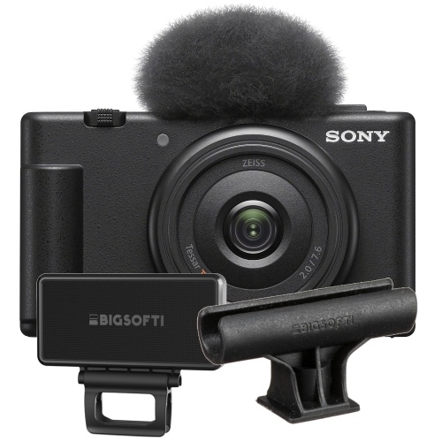 Sony ZV-1F Vlogging Camera - Black with BigSofti Bundle